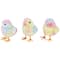 4.5" Plush Tie Dye Easter Chick Figurines, 3ct.